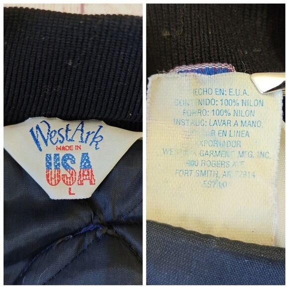 Vintage West Ark NASA Palmdale Mod Team patch bomber jacket sz L - Picture 10 of 10